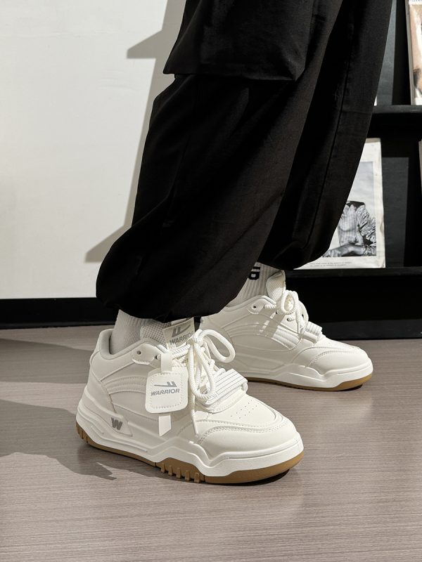 Men's Thick-Soled High-Top Shoes, Summer Mesh Breathable Sports Casual Footwear, Versatile White Sneakers