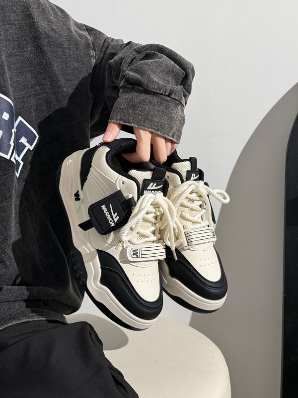 Men's Thick-Soled High-Top Shoes, Summer Mesh Breathable Sports Casual Footwear, Versatile White Sneakers