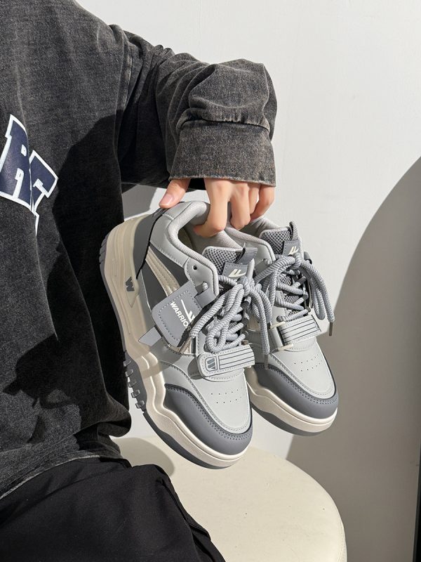 Men's Thick-Soled High-Top Shoes, Summer Mesh Breathable Sports Casual Footwear, Versatile White Sneakers