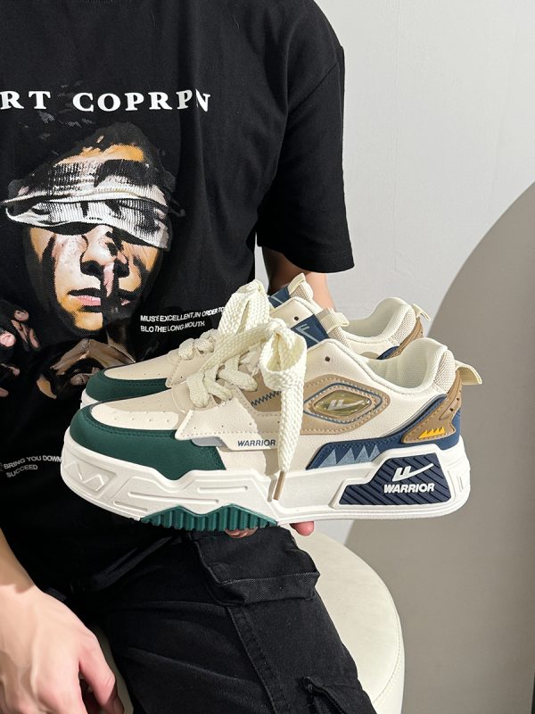 Men's Thick-Soled Sneakers - Korean Style Casual Sports Shoes for Spring & Autumn, Trendy Versatile Footwear