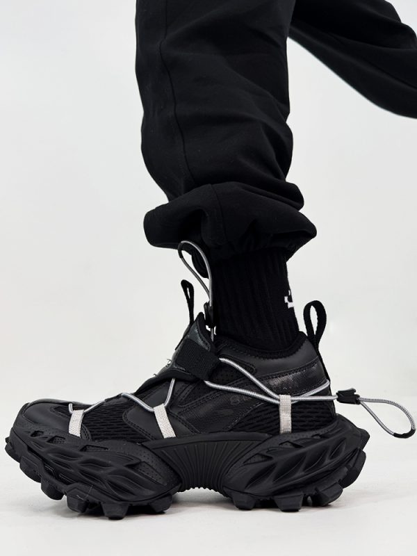 Men's Vintage Dad Shoes - Thick-Soled Breathable Mesh Height-Increasing Sports Shoes for Streetwear and Hiking