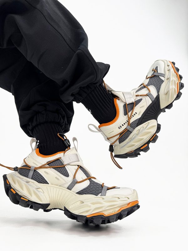 Men's Vintage Dad Shoes - Thick-Soled Breathable Mesh Height-Increasing Sports Shoes for Streetwear and Hiking
