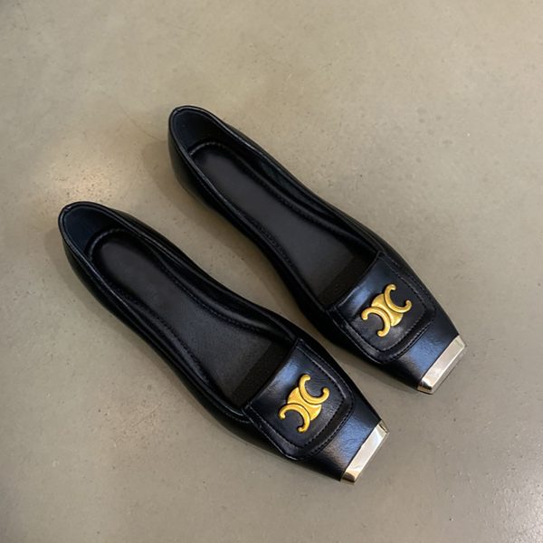Metallic Square-Toe Sheepskin Mary Jane Shoes for Women - Elegant Flat Evening Footwear with Internal Height Increase
