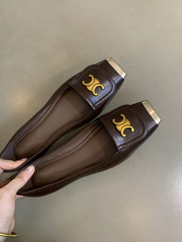 Metallic Square-Toe Sheepskin Mary Jane Shoes for Women - Elegant Flat Evening Footwear with Internal Height Increase