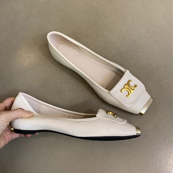 Metallic Square-Toe Sheepskin Mary Jane Shoes for Women - Elegant Flat Evening Footwear with Internal Height Increase