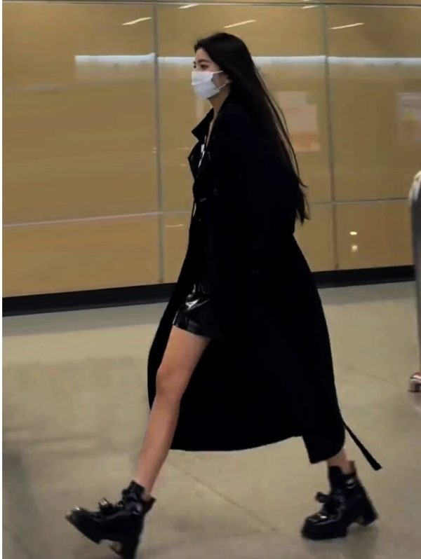 Mid-Length British Style Trench Coat for Women - Casual Spring Autumn 2024 Fashion, Petite Fit, Trendy Outerwear