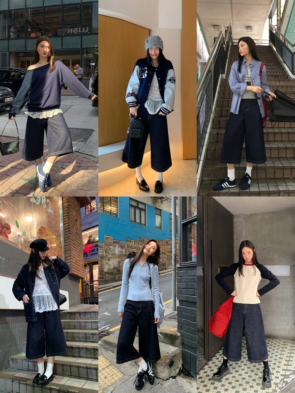 Mid-Low Waist Loose Straight Wide-Leg Denim Pants for Women - Original Color, 8-Point, Spring 2025 Fashion