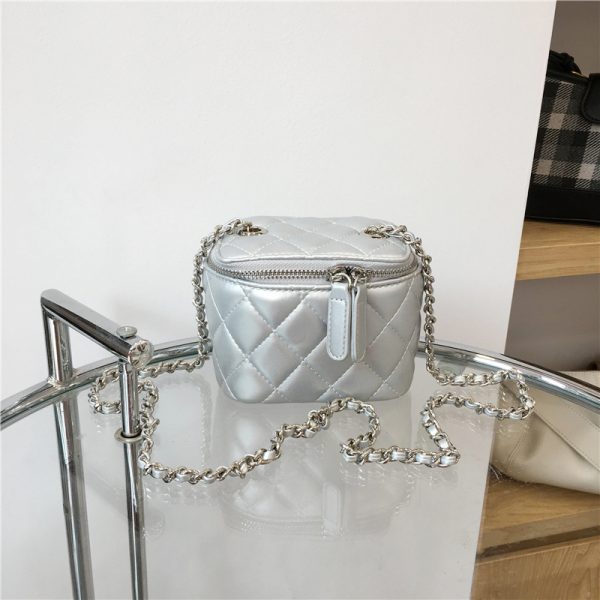 Mini Bag with Lipstick Box Design - 2022 Small Diamond Quilted Chain Strap in Chic Fashion Style