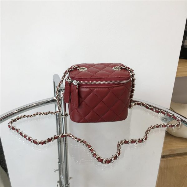 Mini Bag with Lipstick Box Design - 2022 Small Diamond Quilted Chain Strap in Chic Fashion Style