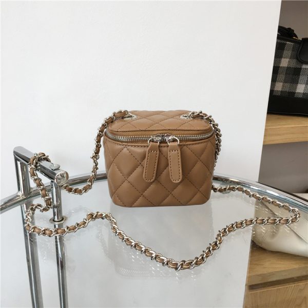 Mini Bag with Lipstick Box Design - 2022 Small Diamond Quilted Chain Strap in Chic Fashion Style