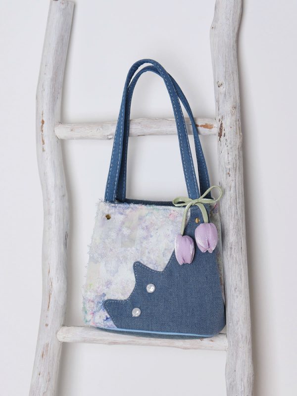 Mini Cowboy Cat Basket Bag for Women - Light Spring Crossbody Tote - Original Designer Style