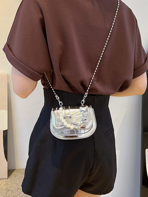 Mini Handbag for Women - Spring/Summer 2025 Niche Design with Fashionable Pearl Chain Crossbody Style, High-Quality Texture