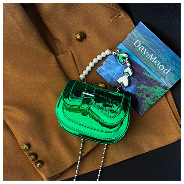 Mini Handbag for Women - Spring/Summer 2025 Niche Design with Fashionable Pearl Chain Crossbody Style, High-Quality Texture