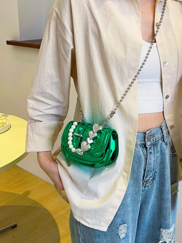 Mini Handbag for Women - Spring/Summer 2025 Niche Design with Fashionable Pearl Chain Crossbody Style, High-Quality Texture