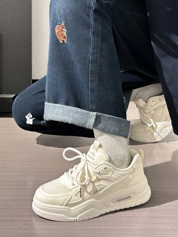 Minimalist Mesh Breathable Little White Sneakers for Women - 2025 Summer Sports Shoes with Niche Design