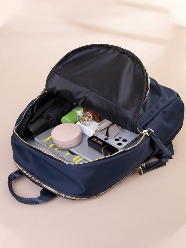 Minimalist Oxford Cloth Backpack for Women - Lightweight, Waterproof Student Book Bag & Business Laptop Carrier