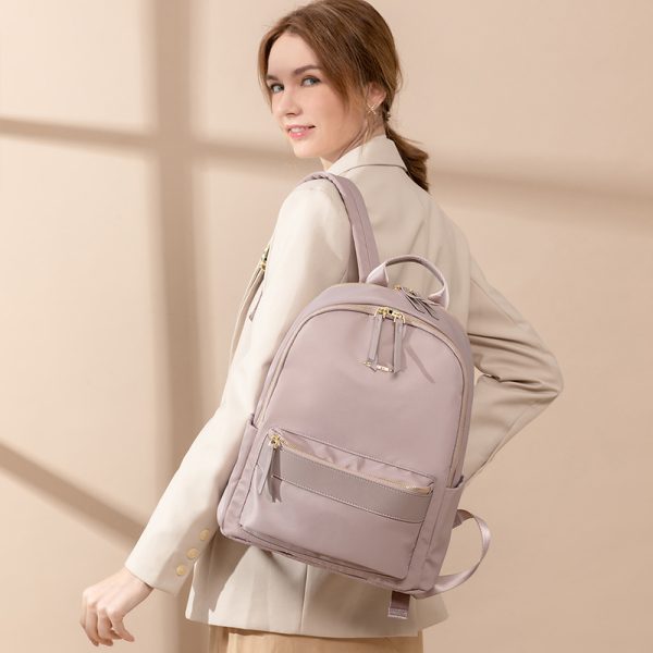 Minimalist Oxford Cloth Backpack for Women - Lightweight, Waterproof Student Book Bag & Business Laptop Carrier