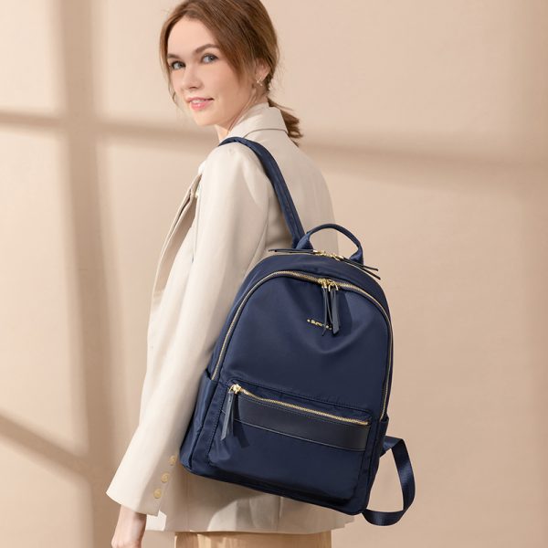 Minimalist Oxford Cloth Backpack for Women - Lightweight, Waterproof Student Book Bag & Business Laptop Carrier