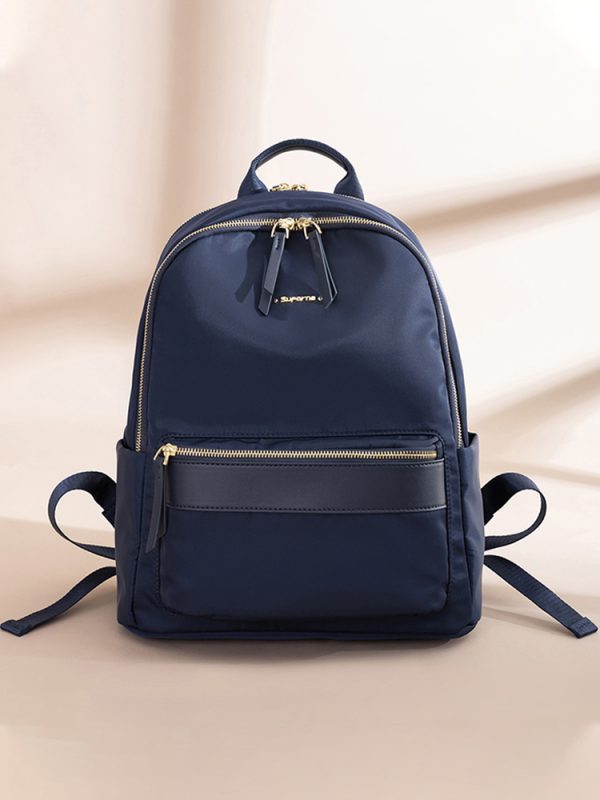 Minimalist Oxford Cloth Backpack for Women - Lightweight, Waterproof Student Book Bag & Business Laptop Carrier