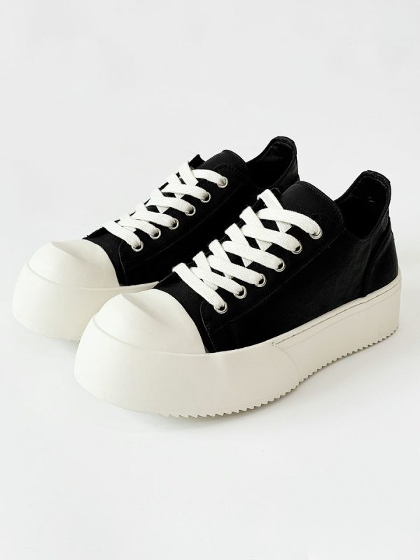 Minimalist Thick-Soled Derby Shoes for Men - Trendy Big Head Design, Casual Leather, High Street Style, Commuting Footwear