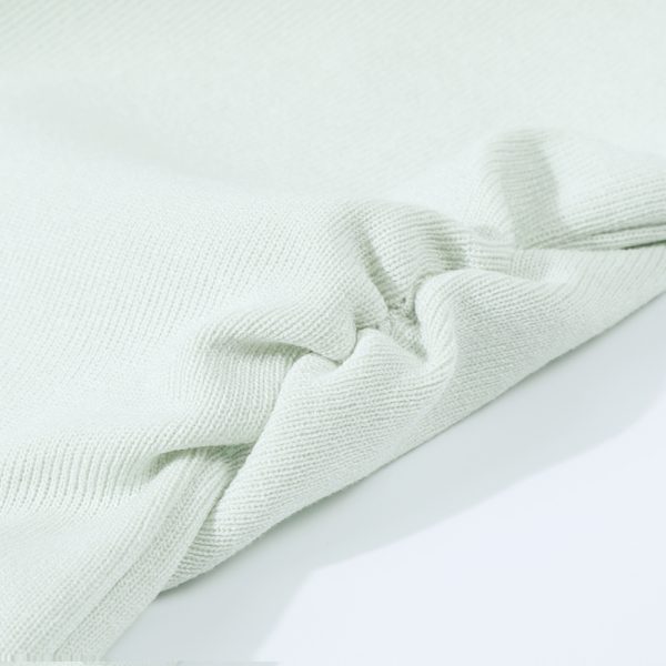 Mint Green Irregular Knitted T-shirt for Women - Unique Summer Design, Trendy Y2K Style Top