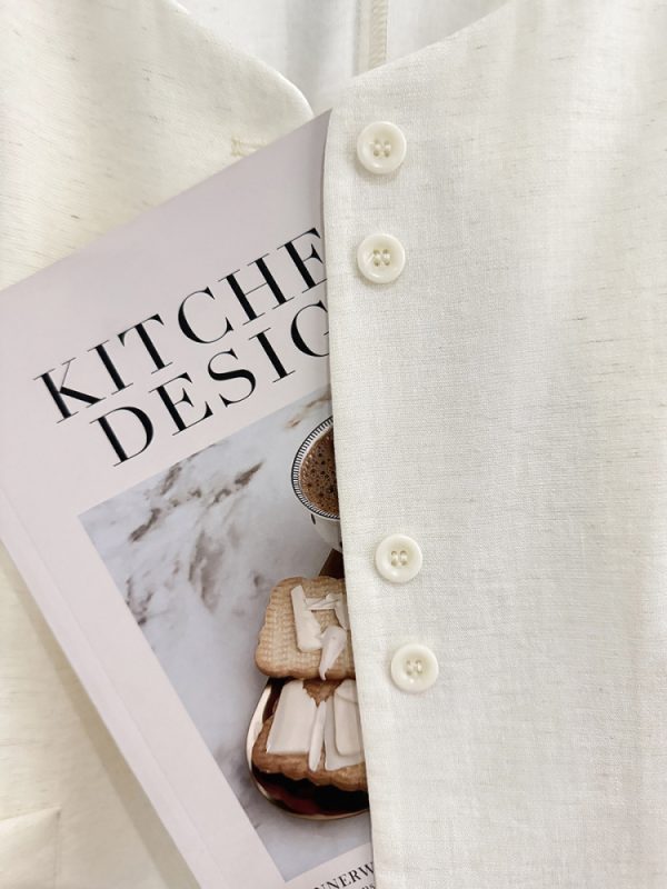 Off-White French-Style Elegant Short Jacket for Women - Chic Summer 2025 Petite Top, Trendy Fashion Essential
