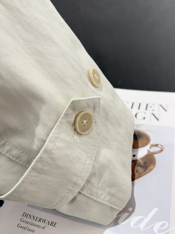 Off-White Short Trench Coat for Women - British Style, Spring 2025, Chic French Youthful Design for Autumn Fashion