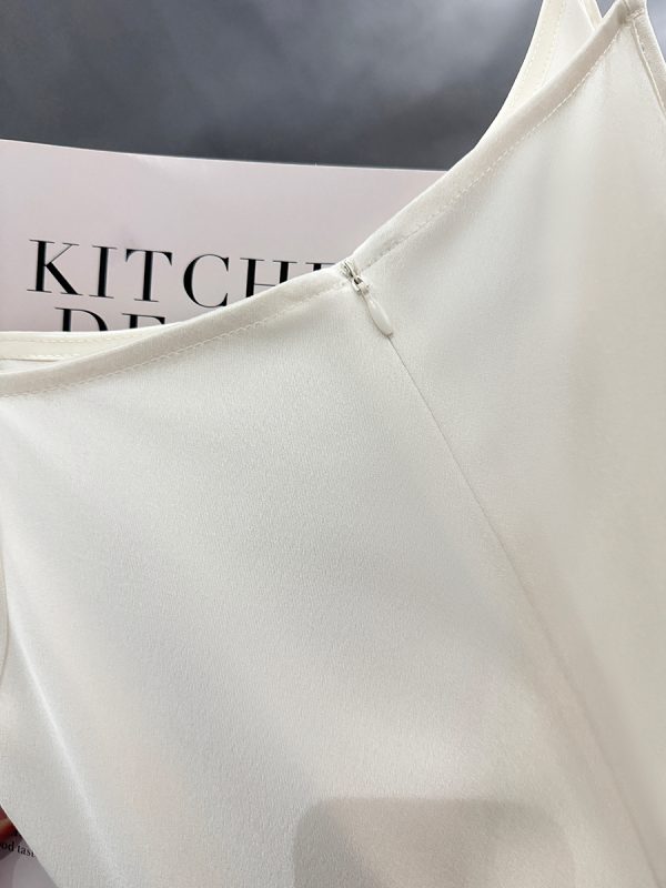 Off-White Versatile Camisole Dress - Women's Summer 2025 Long Drape Dress for Layering, Perfect for Y2K and Casual Chic Styles