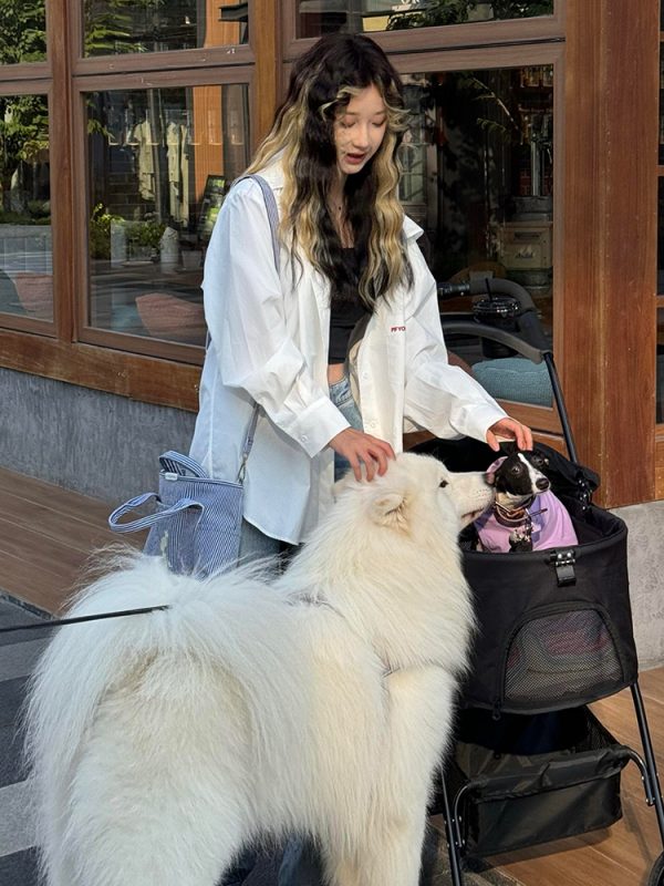 Oversized White Casual Shirt Jacket for Women - Spring Sun Protection, American Street Style, Loose Fit, Lazy Style Fashion Top