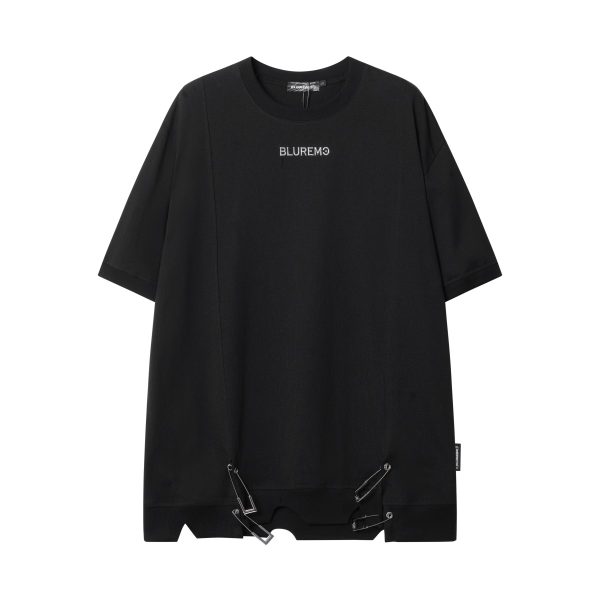 Oversized Women's Short Sleeve T-Shirt with American High Street Pin Design - Trendy Loose Fit, Casual Style for Everyday Wear