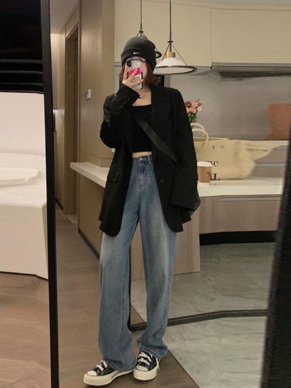 Petite Women's High-End Street Style Small Suit Jacket, Korean Style, 2025 New Model for Spring and Autumn Fashion