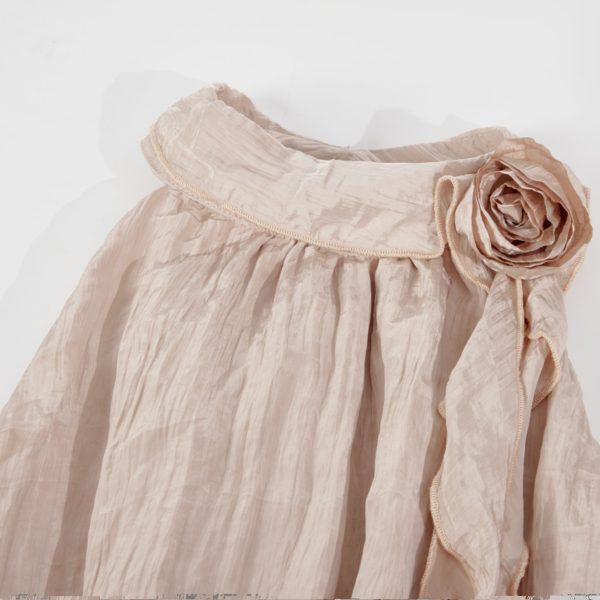 Pink Floral Ribbon Hanging Neck Sleeveless Top - Three-Dimensional Design for Women's Summer Vacation Style
