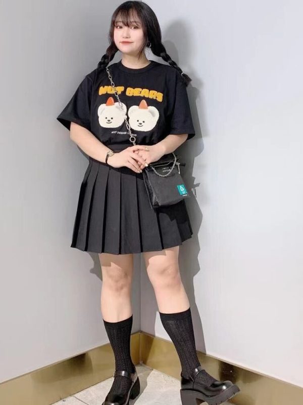 Pink High Waist Pleated A-Line Skirt for Women - Slim Fit Spring Summer 2023 Short JK Style Skirt
