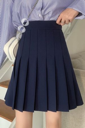 Pink High Waist Pleated A-Line Skirt for Women - Slim Fit Spring Summer 2023 Short JK Style Skirt