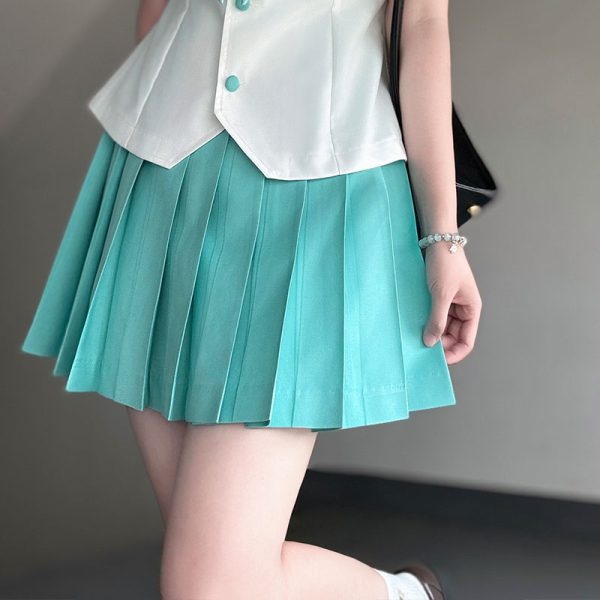 Pink Sailor Suit Women's JK Uniform with Navy Collar - Summer College Style Pudding Bear Inspired 2025 Fashion