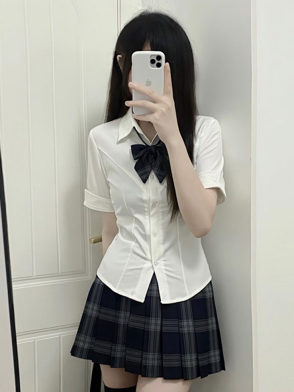 Plaid Pleated Short Skirt for Women - JK Uniform College Style - Authentic Spring and Autumn Fashion - 90s Inspired
