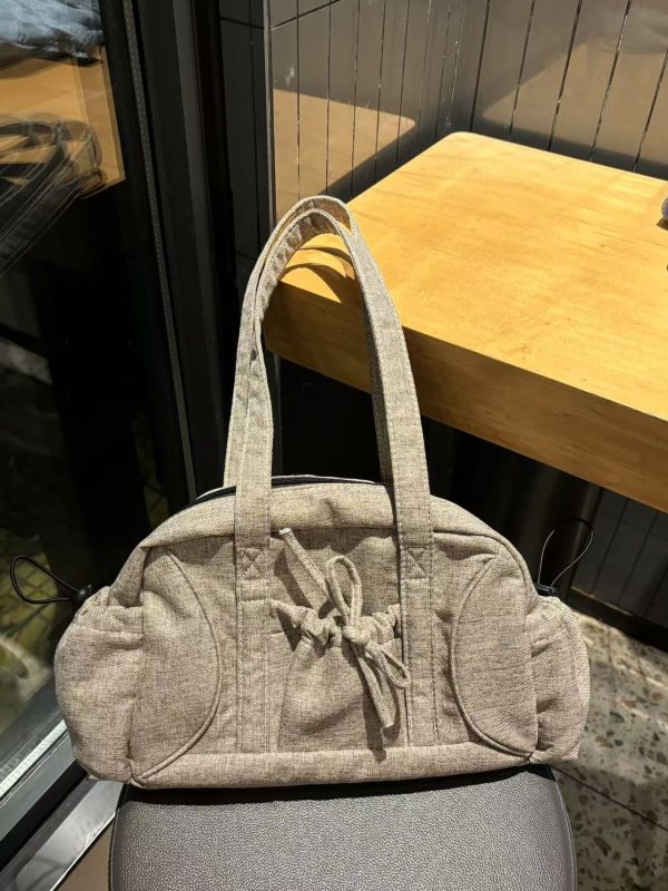 Plaid Shoulder Bag - 2025 Autumn/Winter Casual Versatile Boston Tote for Class and Commuting