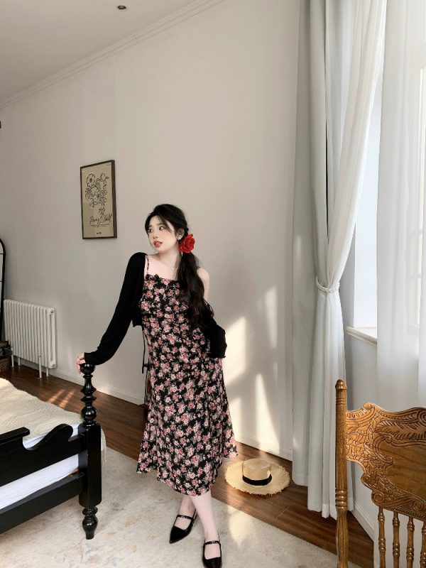 Plus Size Airy Cardigan and Camisole Dress Set - Cool Sun Protection Cover-Up for Summer, Perfect for Layering and Air Conditioning