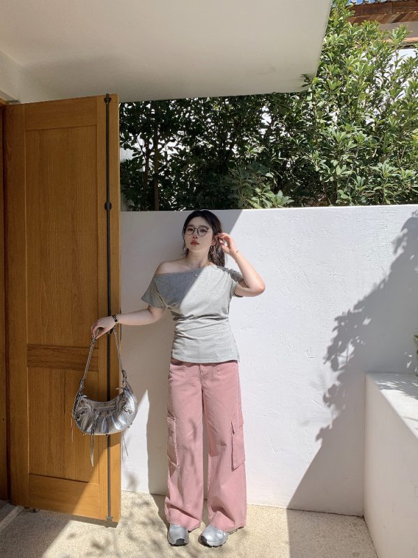 Plus Size American Retro Straight-Leg Multi-Pocket Wide-Leg Casual Work Pants for a Cool 90s Vibe