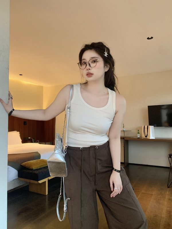 Plus Size Backless U-Neck Camisole Tank Top - Easy-to-Wear, Multi-Color Basic for Effortless Style