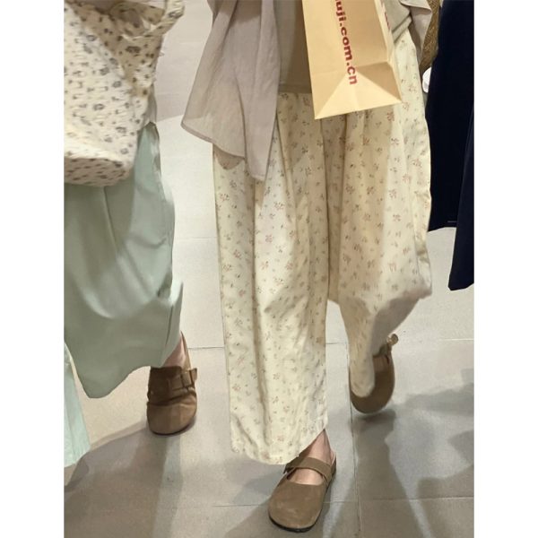 Plus-Size Cloud Pants for Women, Slimming Wide-Leg Casual Cropped Balloon Pants, Japanese Style, Perfect for Short Stature