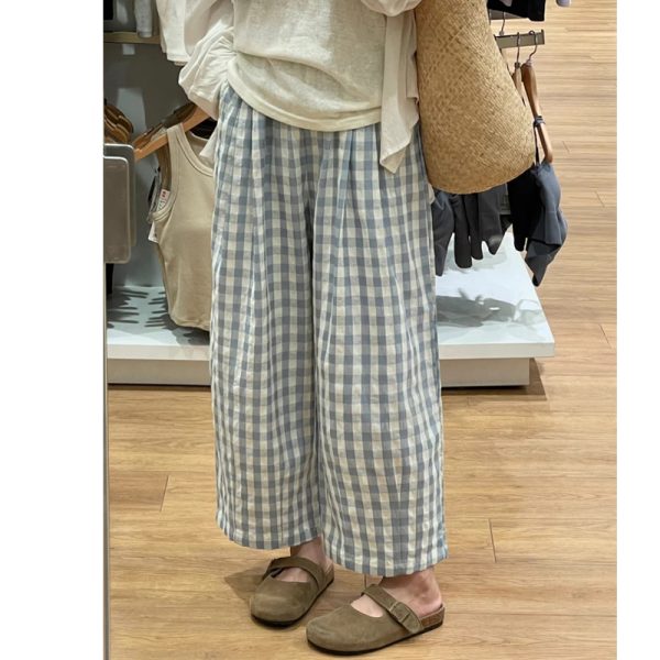Plus-Size Cloud Pants for Women, Slimming Wide-Leg Casual Cropped Balloon Pants, Japanese Style, Perfect for Short Stature