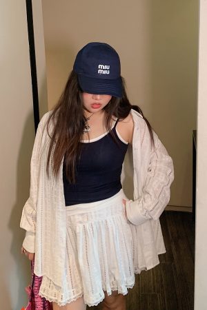 Plus Size Fake Two-Piece Spaghetti Strap Vest for Women - Summer 2025 Stylish Top to Hide Belly, Casual Chic Fashion