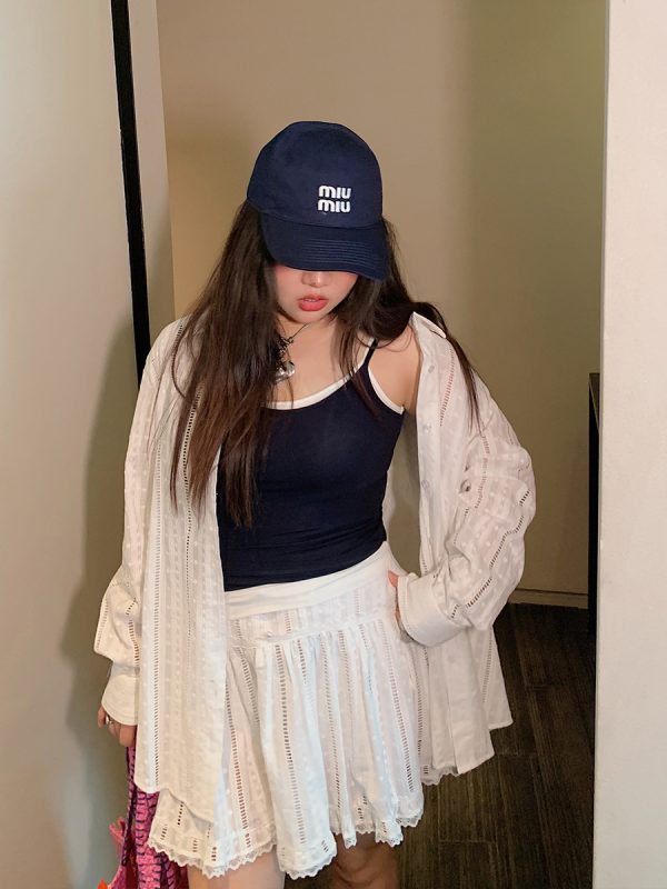 Plus Size Fake Two-Piece Spaghetti Strap Vest for Women - Summer 2025 Stylish Top to Hide Belly, Casual Chic Fashion
