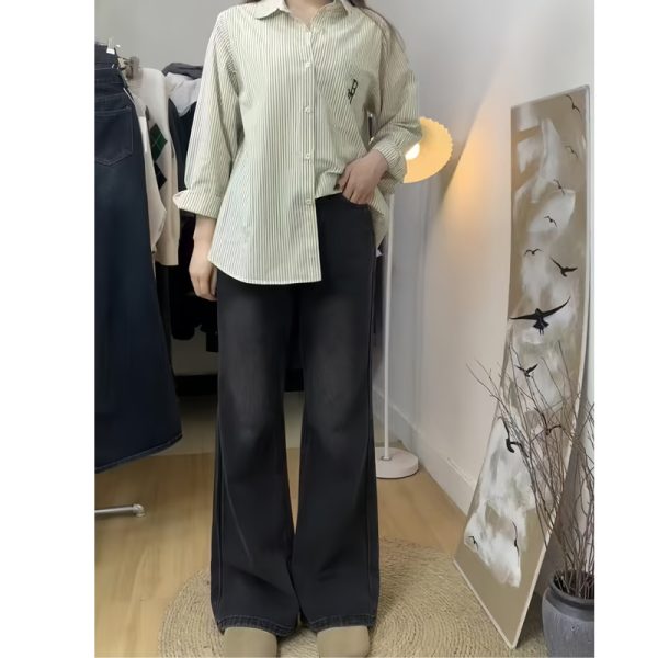 Plus-Size Flared Straight-Leg Jeans for Women - 2025 New Style, Flattering Curvy Fit, Perfect for Petites, Trendy Casual Fashion