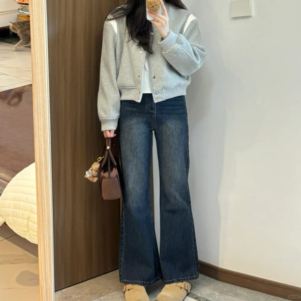 Plus-Size Flared Straight-Leg Jeans for Women - 2025 New Style, Flattering Curvy Fit, Perfect for Petites, Trendy Casual Fashion