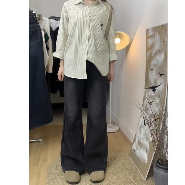 Plus-Size Flared Straight-Leg Jeans for Women - 2025 New Style, Flattering Curvy Fit, Perfect for Petites, Trendy Casual Fashion