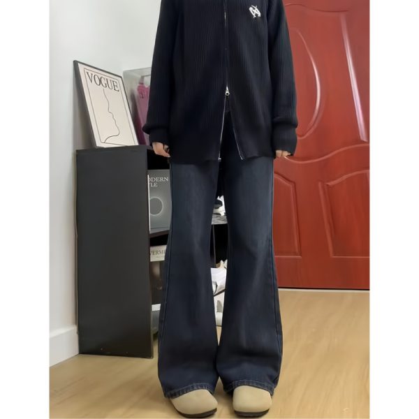 Plus-Size Flared Straight-Leg Jeans for Women - 2025 New Style, Flattering Curvy Fit, Perfect for Petites, Trendy Casual Fashion