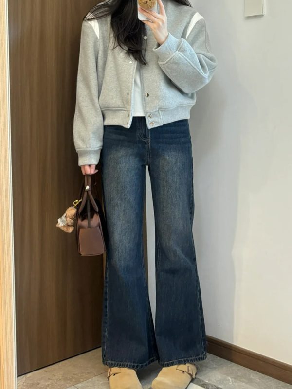 Plus-Size Flared Straight-Leg Jeans for Women - 2025 New Style, Flattering Curvy Fit, Perfect for Petites, Trendy Casual Fashion