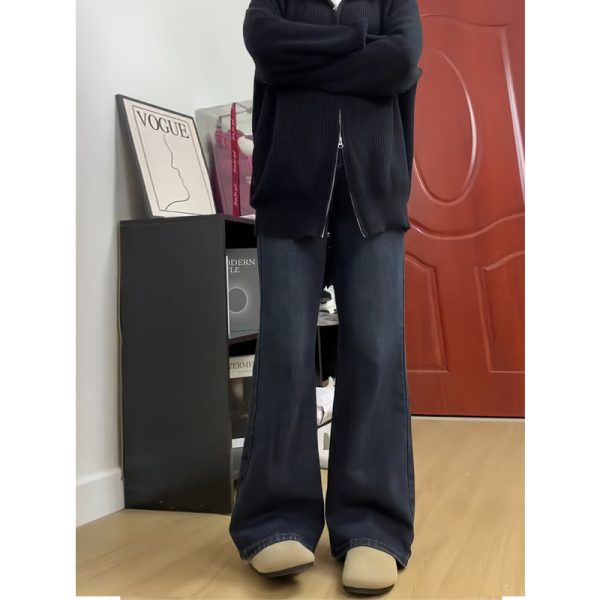 Plus-Size Flared Straight-Leg Jeans for Women - 2025 New Style, Flattering Curvy Fit, Perfect for Petites, Trendy Casual Fashion